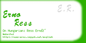 erno ress business card